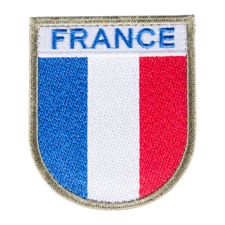 Écusson de manche brodé France Ares haute visibilité sur bande auto-agrippante