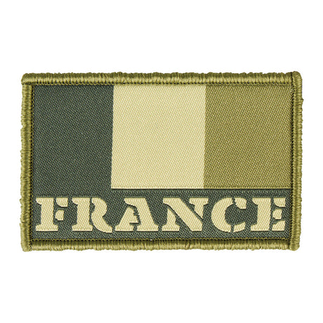Écusson drapeau français Ares tissé 5 x 8 cm basse visibilité à dos auto-agrippant