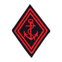 Écusson losange rouge des troupes de marine Ares à dos auto-agrippant