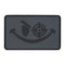 Écusson rond Ares Smiley basse visibilité en PVC souple à dos auto-agrippant