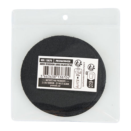 Écusson rond Ares en PVC souple moulé de 8 cm de diamètre à dos auto-agrippant