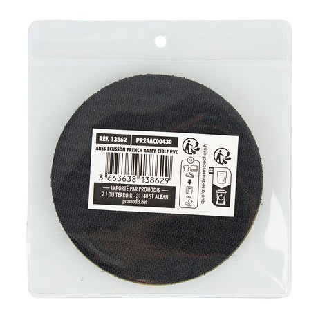 Écusson rond French Army Ares en PVC souple 8 cm de diamètre à dos auto-agrippant