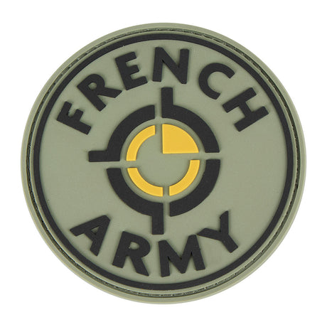 Écusson rond French Army Ares en PVC souple 8 cm de diamètre à dos auto-agrippant