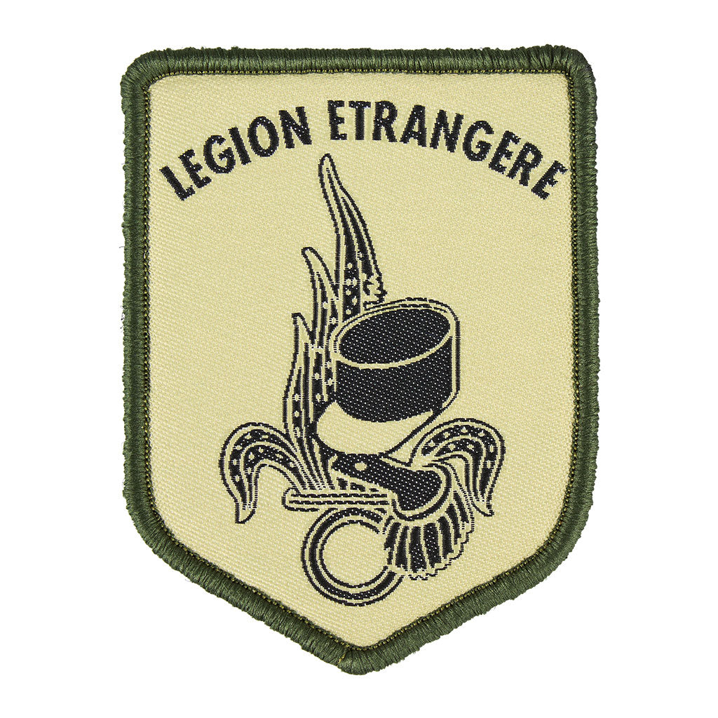 Écusson tissé Ares de la Légion étrangère à dos auto-agrippant pour veste et sac