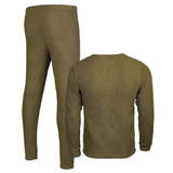 Ensemble thermique Mil-Tec en polaire polyester anti-peluchage haut col rond et bas long