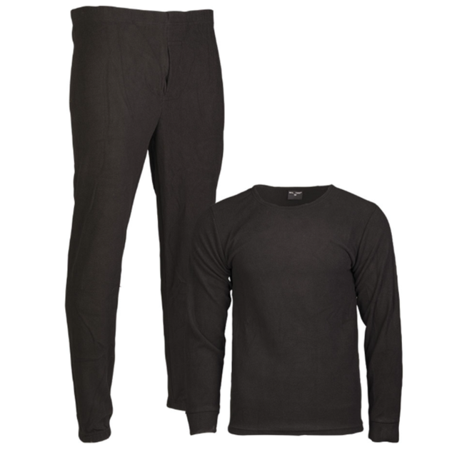 Ensemble thermique Mil-Tec en polaire polyester anti-peluchage haut col rond et bas long