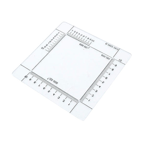 Équerre de report de points Ares en plexiglas 50 mm graduée 1/25 000 et 1/50 000