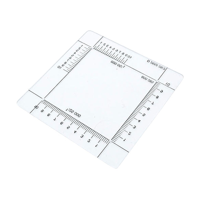 Équerre de report de points Ares en plexiglas 50 mm graduée 1/25 000 et 1/50 000