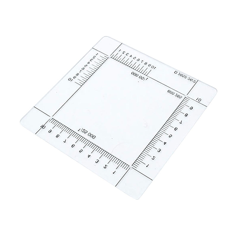 Équerre de report de points Ares en plexiglas 50 mm graduée 1/25 000 et 1/50 000