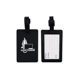 Étiquette de bagage en rubber 10 x 6,5 cm avec fiche d'identification au dos