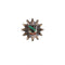 Étoile de casquette de la police de Saxe-Anhalt, pièce de dotation jamais portée, lot de 10