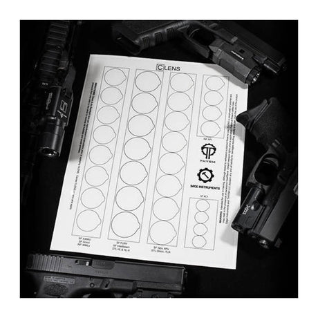 Feuille de 31 protections de lentille Thyrm CLENS multi-tailles en polymère transparent
