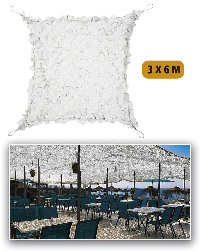 Filet d'ombrage Mil-Tec Shadow Sail 3 x 6 m en polyester ripstop 70 à 80 % d'ombre