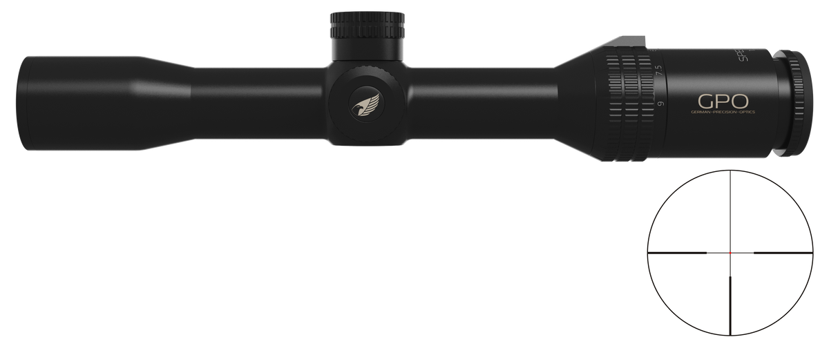 Lunette GPO Spectra 6X 1,5-9x32 grossissement 1,5-9 x 32 mm champ 28 m - 4,6 m à 100 mètres