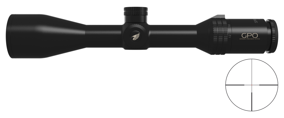Lunette GPO Spectra 6X 2-12x50 grossissement 2-12 x 50 mm champ 21 m - 3,5 m à 100 mètres