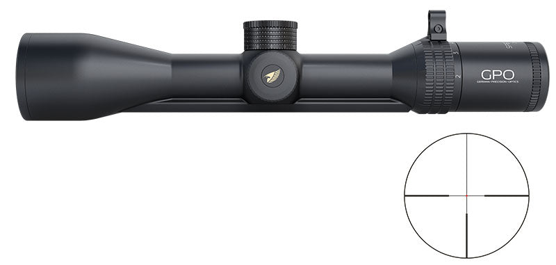 Lunette rail GPO Spectra 6X 2-12x50 grossissement 2-12 x 50 mm champ 21 m - 3,5 m à 100 mètres