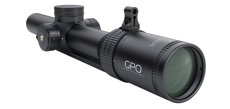 Lunette rail GPO Spectra 8X 1-8x24 grossissement 1-8 x 24 mm champ 40,4 m - 4,8 m à 100 mètres
