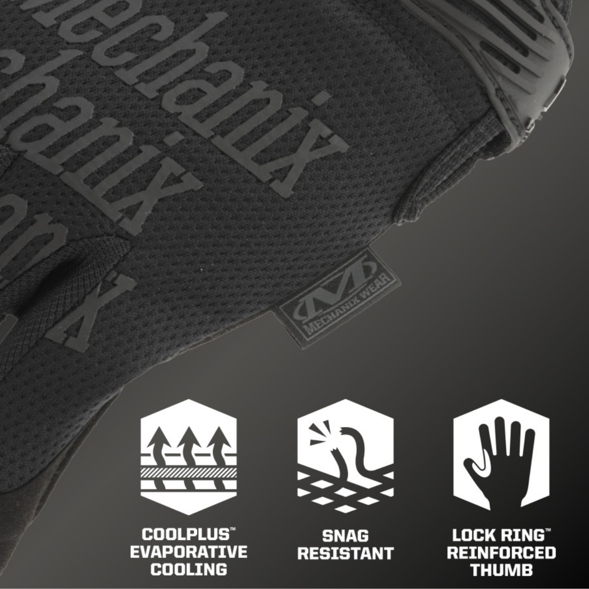 Gants Mechanix The Original nouveau modèle à dos maille monopanneau et poignet Freedom-Flex