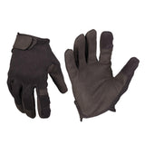 Gants Mil-Tec TOUCH compatibles écran tactile avec inserts index et pouce et aérations sur paume