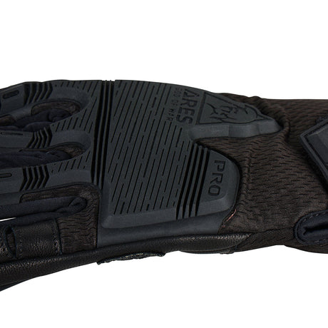 Gants coqués Ares Tactique Pro paume cuir dos maille et renfort de gomme épaisse