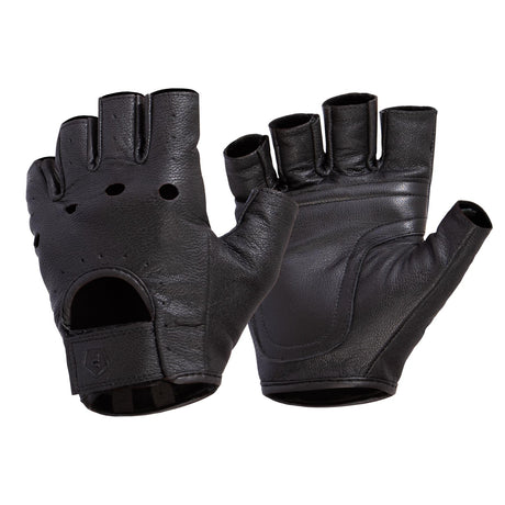 Gants de service Pentagon Rocky Duty demi-doigts cuir de chèvre serrage auto-agrippant