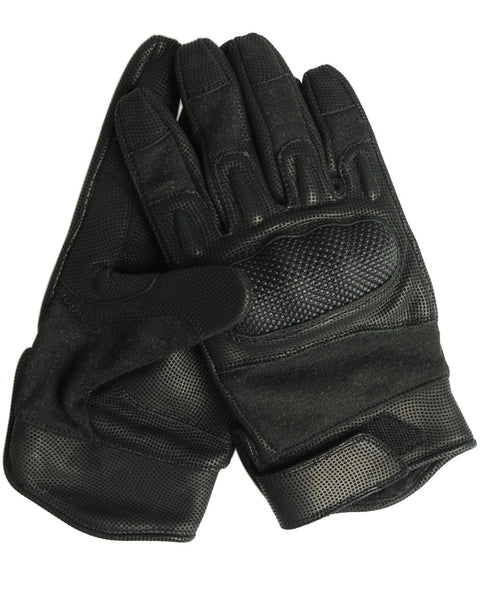 Gants d'intervention Mil-Tec en aramide Nomex et cuir coque de protection des articulations
