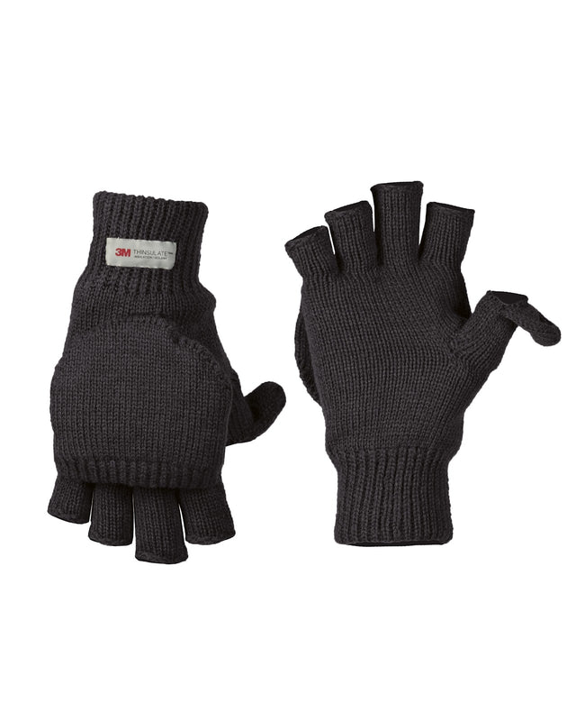 Gants mitaines Mil-Tec convertibles en polyacrylique ouatinage Thinsulate doublure polyester