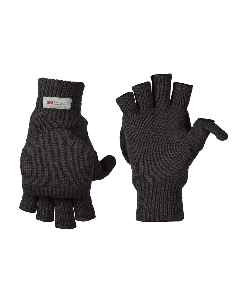 Gants mitaines Mil-Tec convertibles en polyacrylique ouatinage Thinsulate doublure polyester