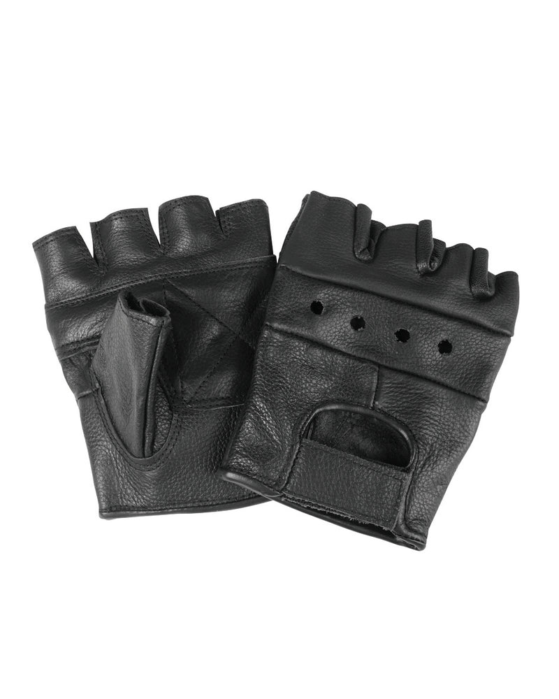 Gants mitaines Mil-Tec en cuir de bovin poignet auto-agrippant et aérations dorsales