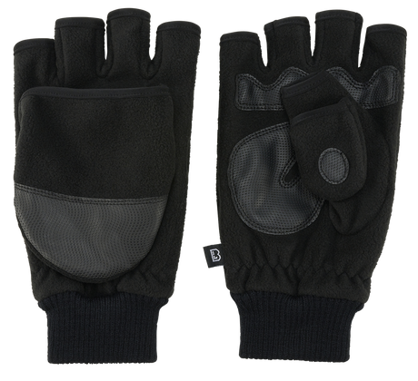 Gants polaires Brandit Trigger 2 en 1 moufle et mitaine paume et doigts renforcés