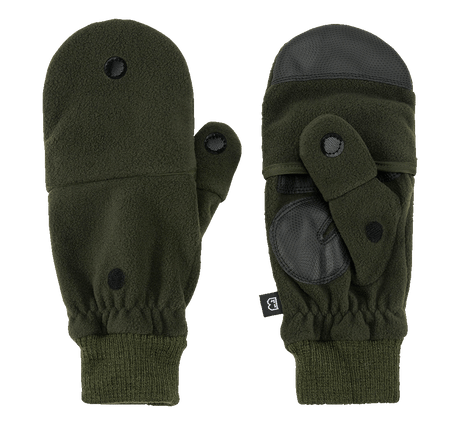 Gants polaires Brandit Trigger 2 en 1 moufle et mitaine paume et doigts renforcés