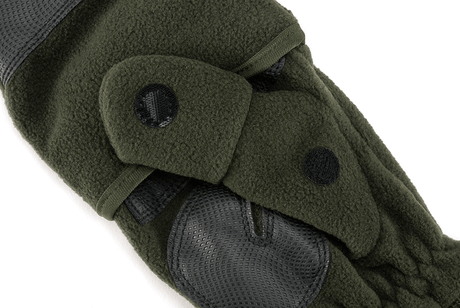 Gants polaires Brandit Trigger 2 en 1 moufle et mitaine paume et doigts renforcés
