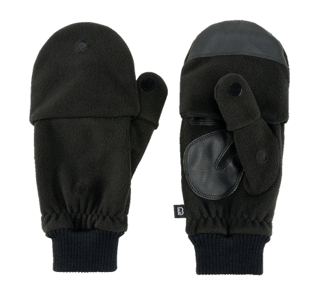 Gants polaires Brandit Trigger 2 en 1 moufle et mitaine paume et doigts renforcés
