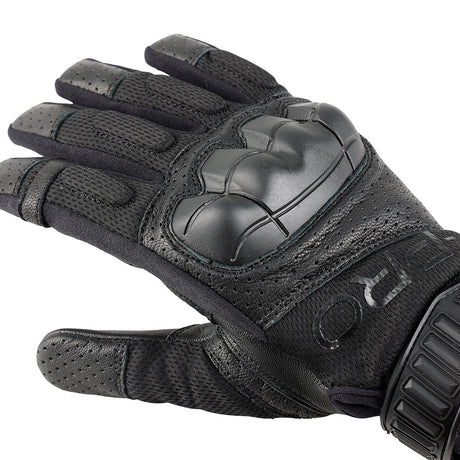 Gants tactiques Ares X-Pro-S dos en maille aérée paume cuir perforé 1 mm EN 388