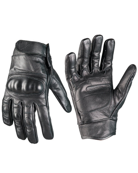 Gants tactiques Mil-Tec en cuir de chèvre avec coque de protection des articulations