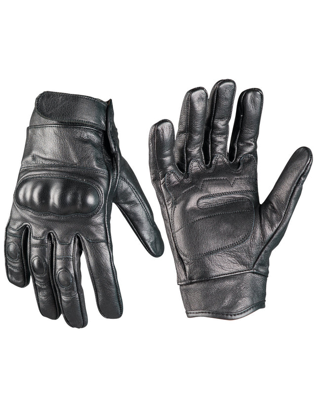 Gants tactiques Mil-Tec en cuir de chèvre avec coque de protection des articulations
