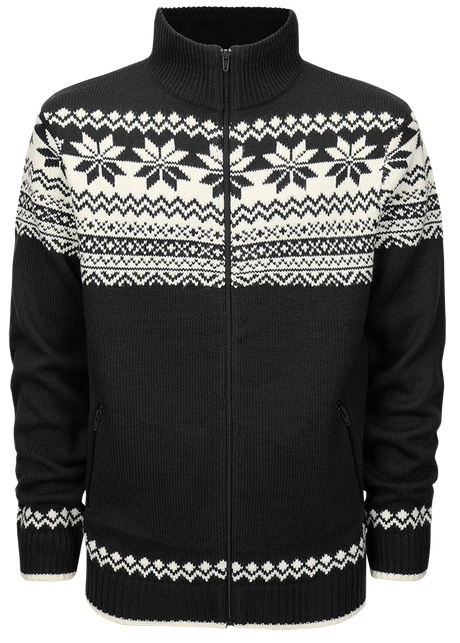 Gilet Brandit Norwegian Cardigan maille polyacrylique col doublé polaire deux poches