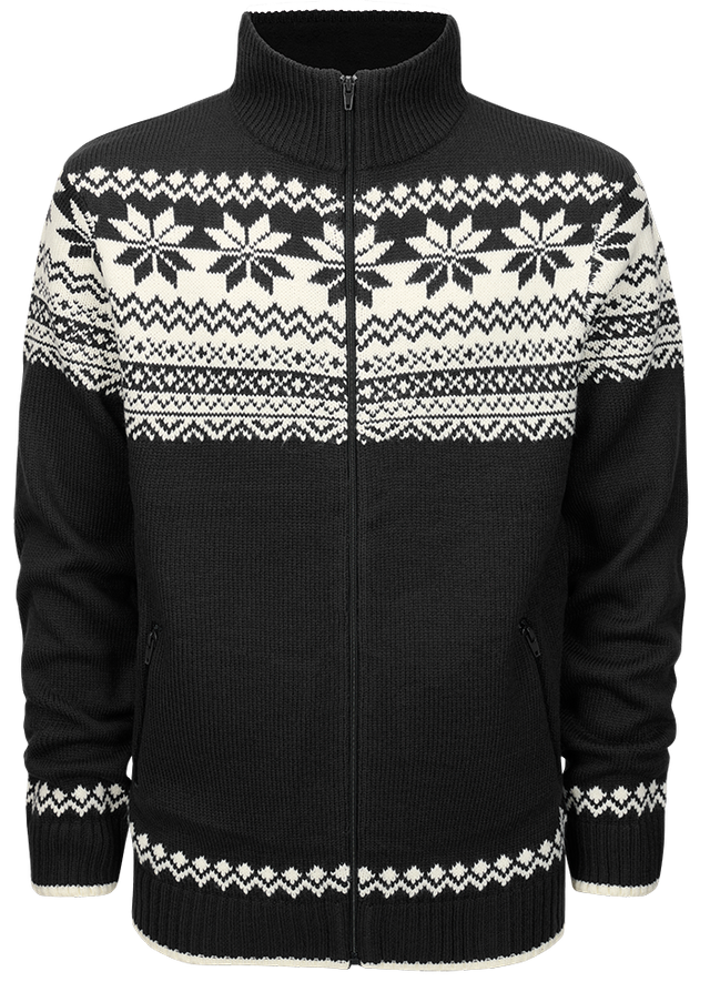 Gilet Brandit Norwegian Cardigan maille polyacrylique col doublé polaire deux poches