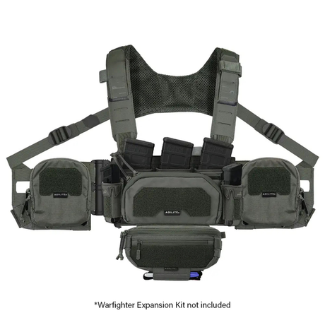 Gilet chest rig Agilite Reaper 380 g compatible placard et MOLLE à harnais HX ajouré