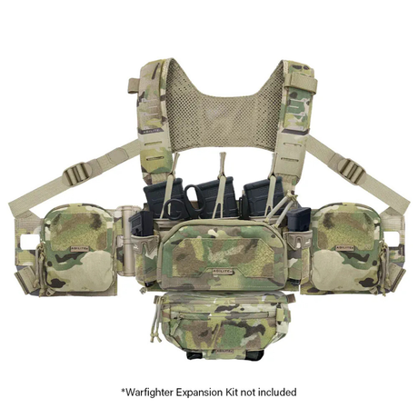 Gilet chest rig Agilite Reaper 380 g compatible placard et MOLLE à harnais HX ajouré
