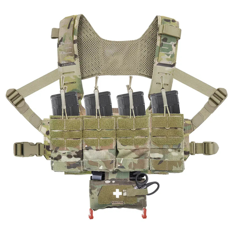 Gilet chest rig Agilite Reaper 380 g compatible placard et MOLLE à harnais HX ajouré