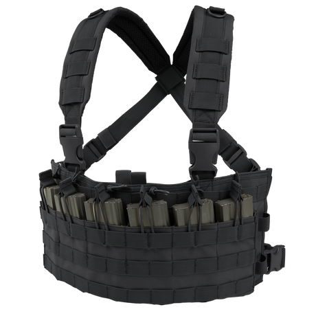 Gilet chest rig Condor Rapid Assault six porte-chargeurs ouverts à bride