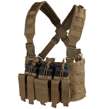 Gilet chest rig Condor Recon six chargeurs fusil et six chargeurs de pistolet