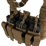 Gilet chest rig Condor Recon six chargeurs fusil et six chargeurs de pistolet