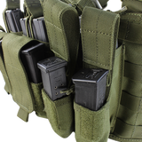 Gilet chest rig Condor Recon six chargeurs fusil et six chargeurs de pistolet