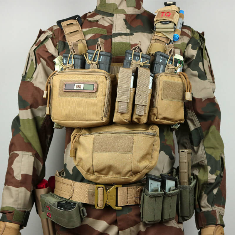 Gilet chest rig Vigilant Compact en nylon quatre emplacements chargeurs bretelles en H