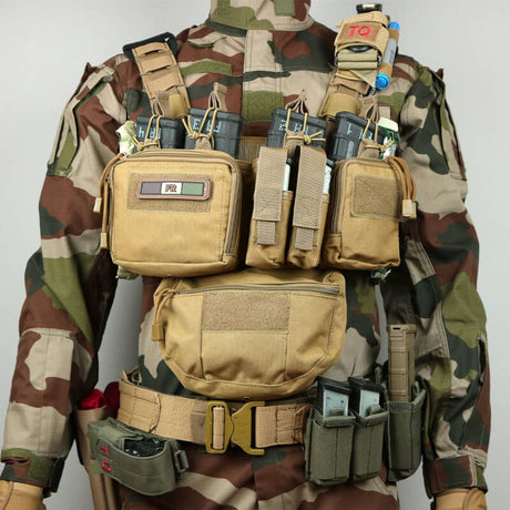 Gilet chest rig Vigilant Compact en nylon quatre emplacements chargeurs bretelles en H