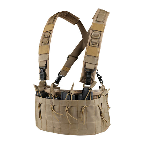 Gilet chest rig modulaire Ares SMB à huit porte-chargeurs internes et façade MOLLE