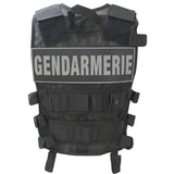 Gilet d'intervention Patrol Equipement Force en nylon déperlant, fixation tonfa au dos