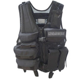 Gilet d'intervention Patrol Equipement Force en nylon déperlant, fixation tonfa au dos